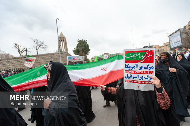 راهپیمایی ۲۲ بهمن در همدان