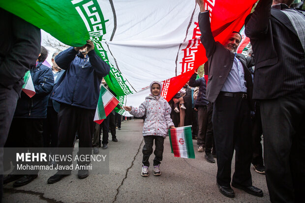 راهپیمایی ۲۲ بهمن در قزوین