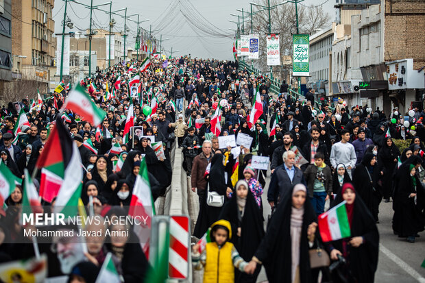 راهپیمایی ۲۲ بهمن در قزوین