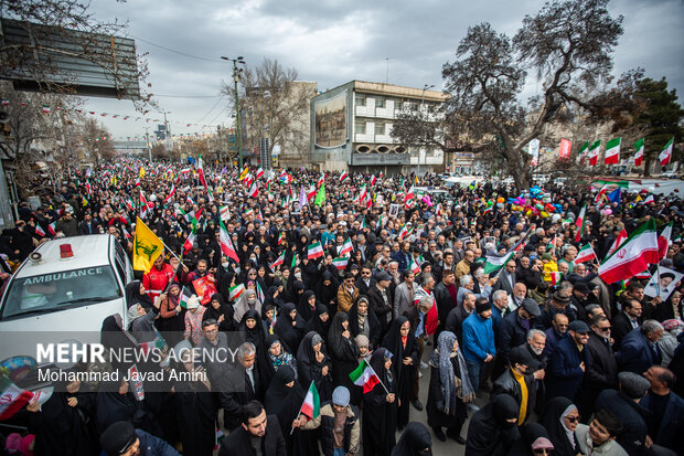 راهپیمایی ۲۲ بهمن در قزوین