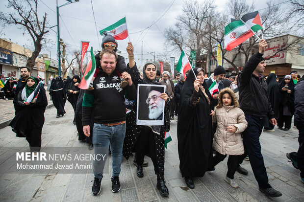 راهپیمایی ۲۲ بهمن در قزوین