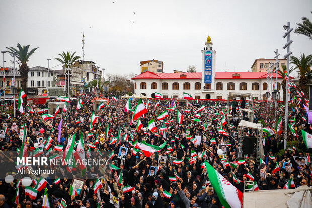 راهپیمایی ۲۲ بهمن در رشت
