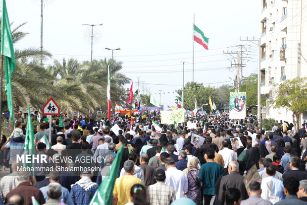 راهپیمایی ۲۲ بهمن در بوشهر