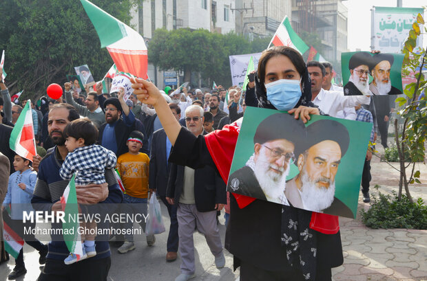 راهپیمایی ۲۲ بهمن در بوشهر