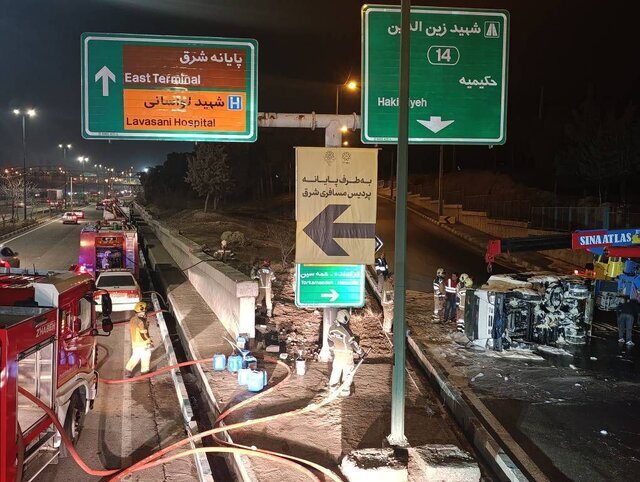 بنزين،كاميونت،حامل،تهران،ملكي،بزرگراه،سخنگوي،مسير،حادثه،خودر ...