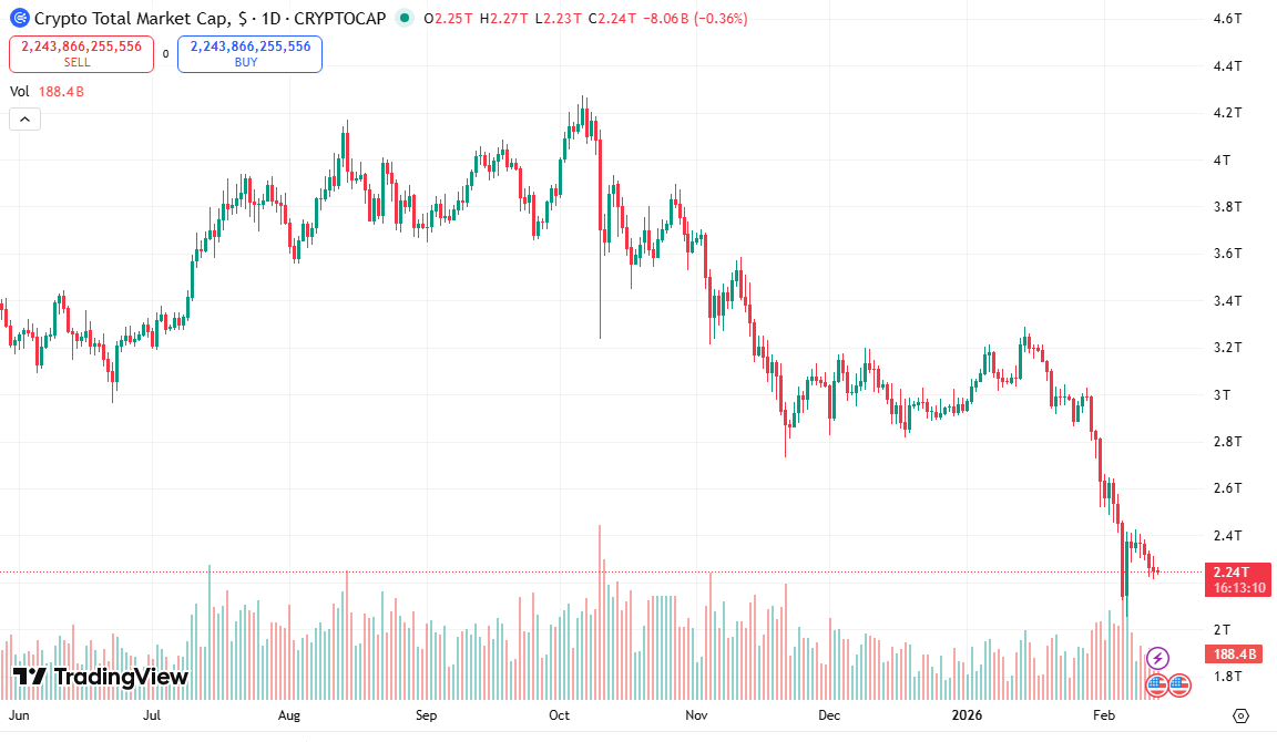 سقوط آزاد ۲ تریلیون دلاری بازار کریپتو؛ زمستان سخت رمزارزها