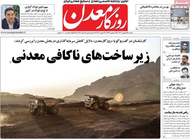 رونامه های اقتصادی شنبه 25 بهمن