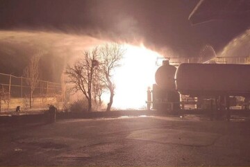 آتش‌سوزی و عملیات اطفای حریق در شرکت نیک‌گاز تبریز