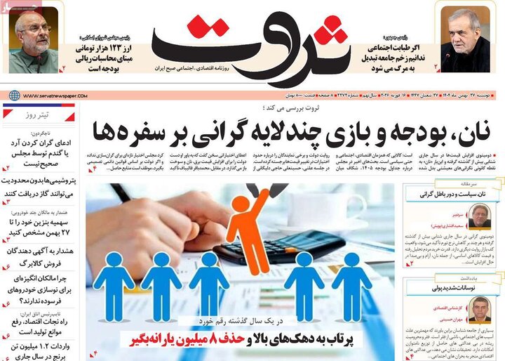 روزنامه‌های اقتصادی دوشنبه ۲۷ بهمن