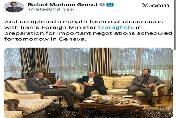 "Just completed in-depth technical discussions with Iran FM"