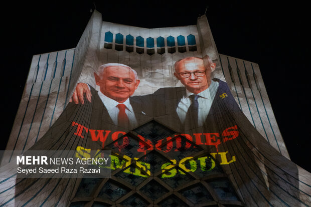 نورپردازی سه بعدی به مناسبت بزرگداشت شهدای فتنه آمریکایی - صهیونیستی