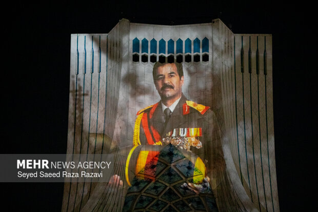 نورپردازی سه بعدی به مناسبت بزرگداشت شهدای فتنه آمریکایی - صهیونیستی