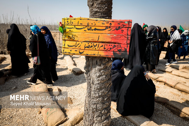 راهیان نور در یادمان شهدای والفجر ۸