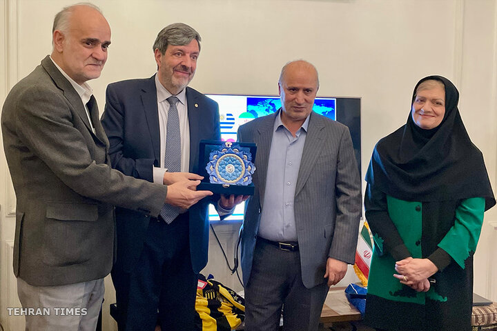 Uruguay presents football shirts to Iran in gesture of sporting friendship