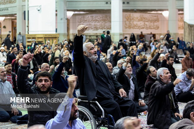 چهلم شهدای فتنه آمریکایی صهیونی در حرم بانوی کرامت