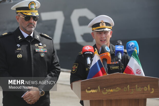 نشست خبری رزمایش مرکب دریایی؛ نیروهای دریایی ایران و روسیه