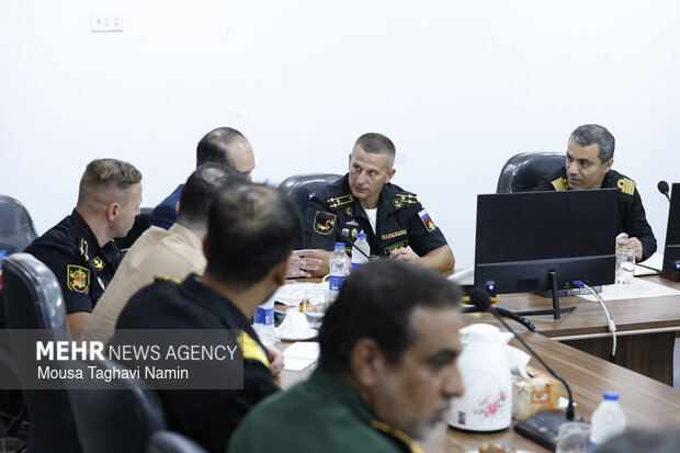 نشست توجیهی رزمایش مرکب دریایی ایران و روسیه در بندرعباس