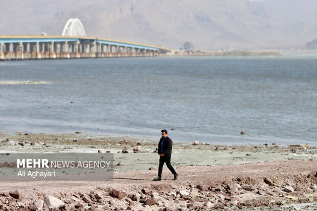 آخرین وضعیت دریاچه ارومیه در پی بارش‌های زمستانی