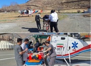 بالگرد اورژانس ناجی بانوی ۸۱ساله کامیارانی با علائم سکته مغزی