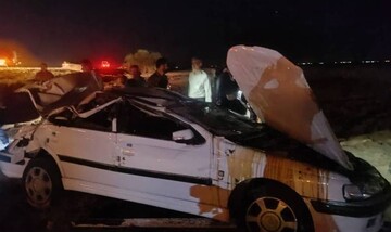 واژگونی خودرو در محور خورموج به کنگان ۴ مصدوم داشت