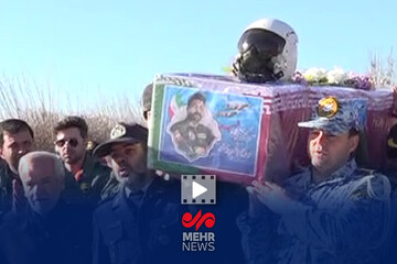 تشییع شهید سرتیپ دوم خلبان «مهدی فیروزمند» در تبریز