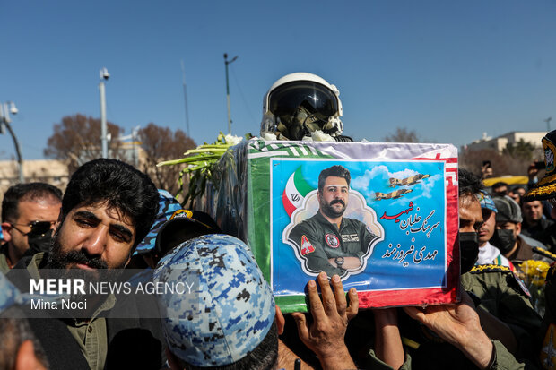 تشییع شهید سرتیپ دوم خلبان «مهدی فیروزمند» در تبریز