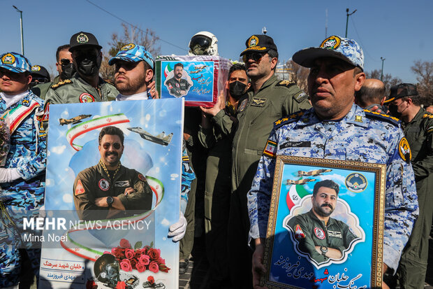 تشییع شهید سرتیپ دوم خلبان «مهدی فیروزمند» در تبریز