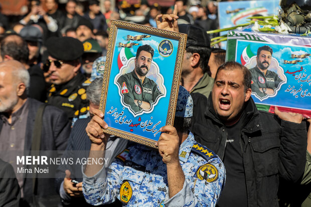 تشییع شهید سرتیپ دوم خلبان «مهدی فیروزمند» در تبریز