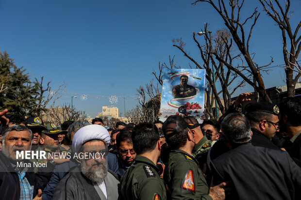 تشییع شهید سرتیپ دوم خلبان «مهدی فیروزمند» در تبریز