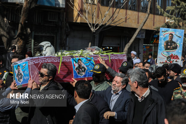 تشییع شهید سرتیپ دوم خلبان «مهدی فیروزمند» در تبریز