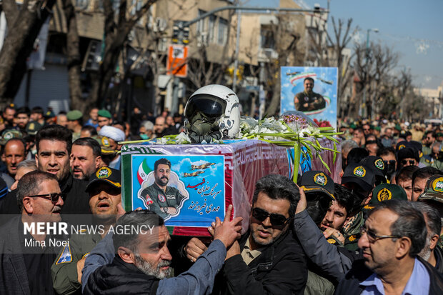 تشییع شهید سرتیپ دوم خلبان «مهدی فیروزمند» در تبریز