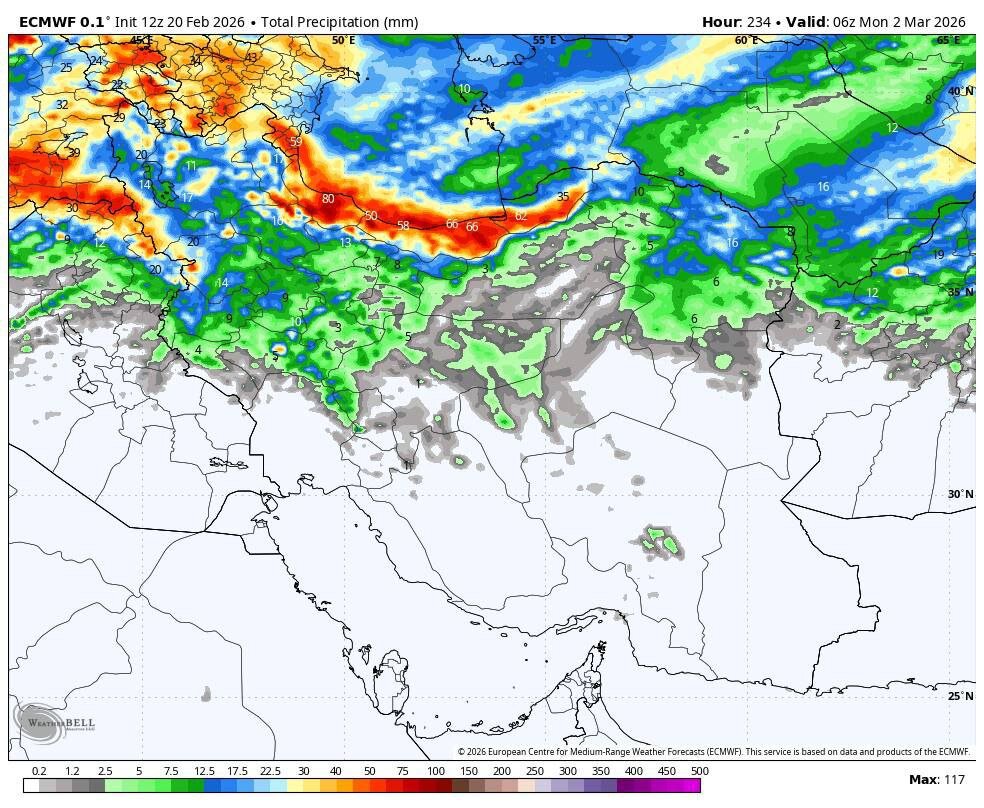 ورود سامانه بارشی به کشور از دوشنبه؛ باران و وزش باد شدید در ۱۰ استان