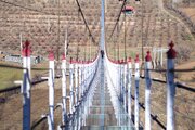 Negel glass suspension bridge in Kordestan