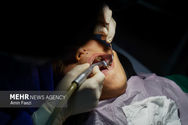 خدمت‌رسانی گروه جهادی دندانپزشکی در حرم مطهر شاهچراغ (ع)