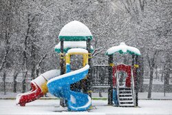 بارش برف در اردبیل