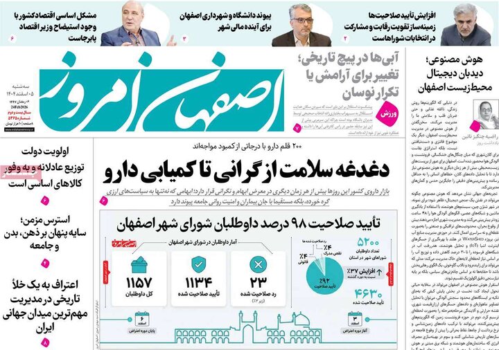 روزنامه های اصفهان