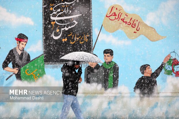 بارش برف در اردبیل