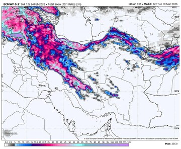ورود سامانه بارشی جدید؛بارش برف و باران در شمال‌غرب و سواحل شمالی کشور