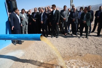 بهره برداری از طرح اضطراری تامین آب شهر زرند