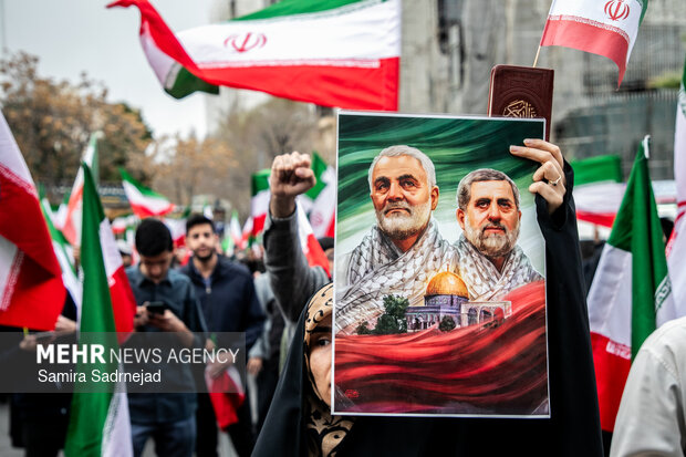 تجمع مردمی «تا پای جان برای ایران» درمیدان فلسطین