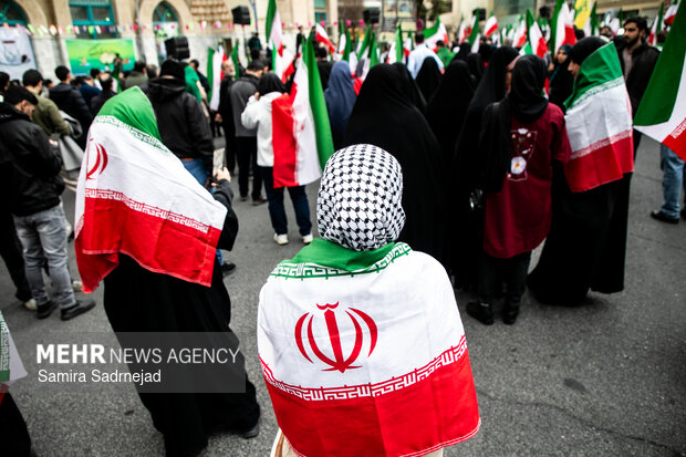 تجمع مردمی «تا پای جان برای ایران» درمیدان فلسطین
