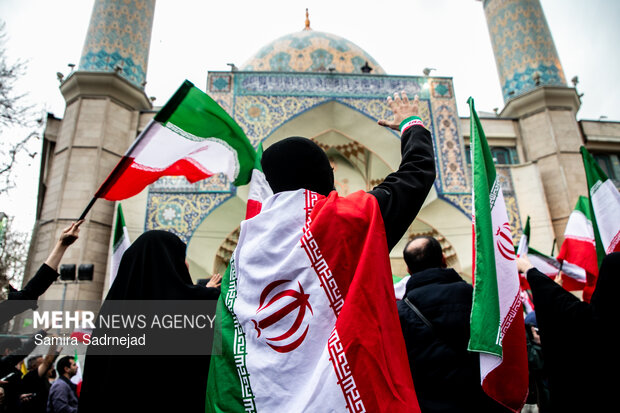 تجمع مردمی «تا پای جان برای ایران» درمیدان فلسطین