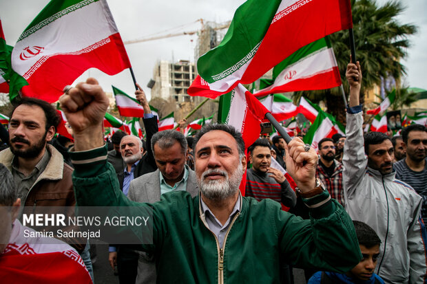 تجمع مردمی «تا پای جان برای ایران» درمیدان فلسطین