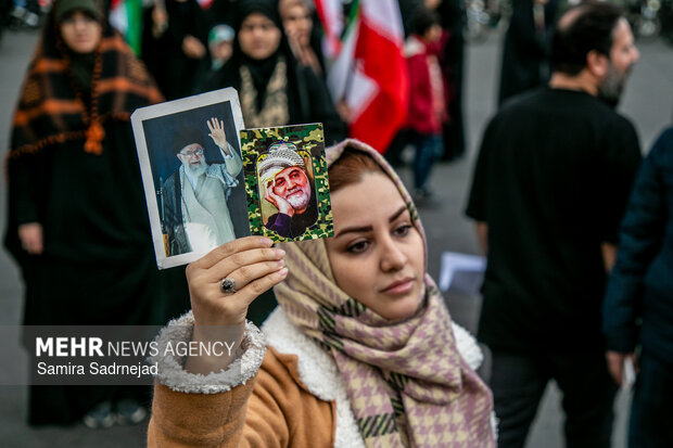 تجمع مردمی «تا پای جان برای ایران» درمیدان فلسطین