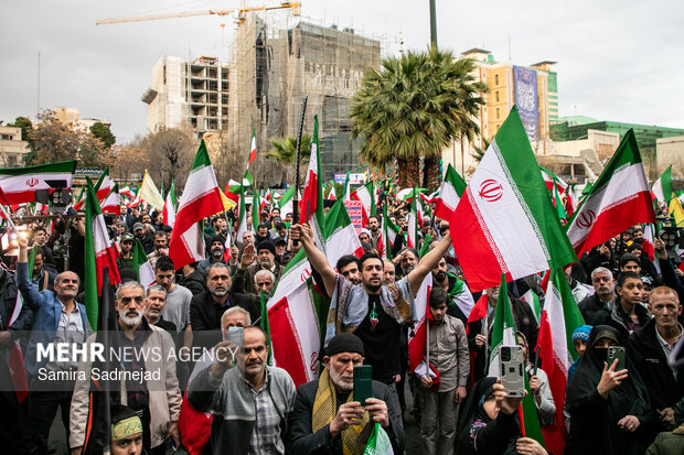 تجمع مردمی «تا پای جان برای ایران» درمیدان فلسطین