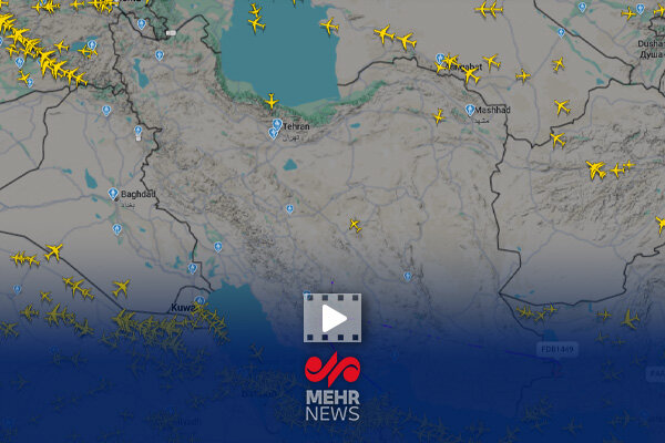 تصاویری از کلیر شدن آسمان ایران به روایت سایت فلایت رادار