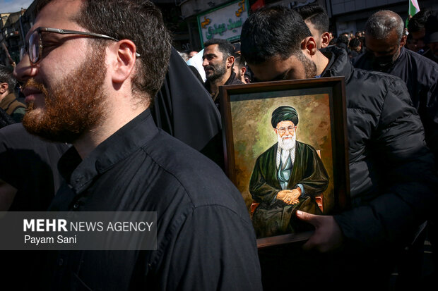 دسته عزاداری مرزنشینان آستارایی در پی شهادت رهبر انقلاب