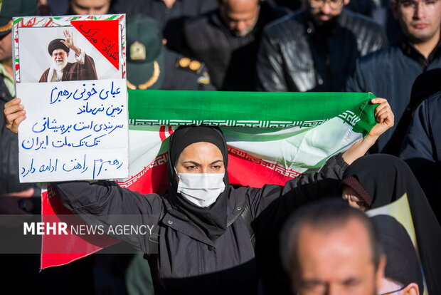 اجماع عزاداران شهادت امام خامنه ای در همدان