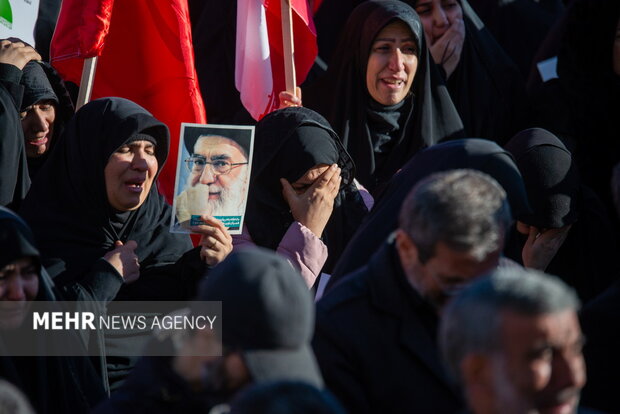 اجماع عزاداران شهادت امام خامنه ای در همدان