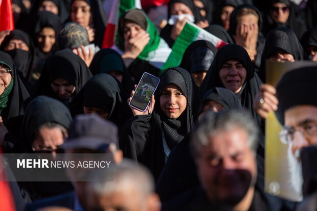 اجماع عزاداران شهادت امام خامنه ای در همدان